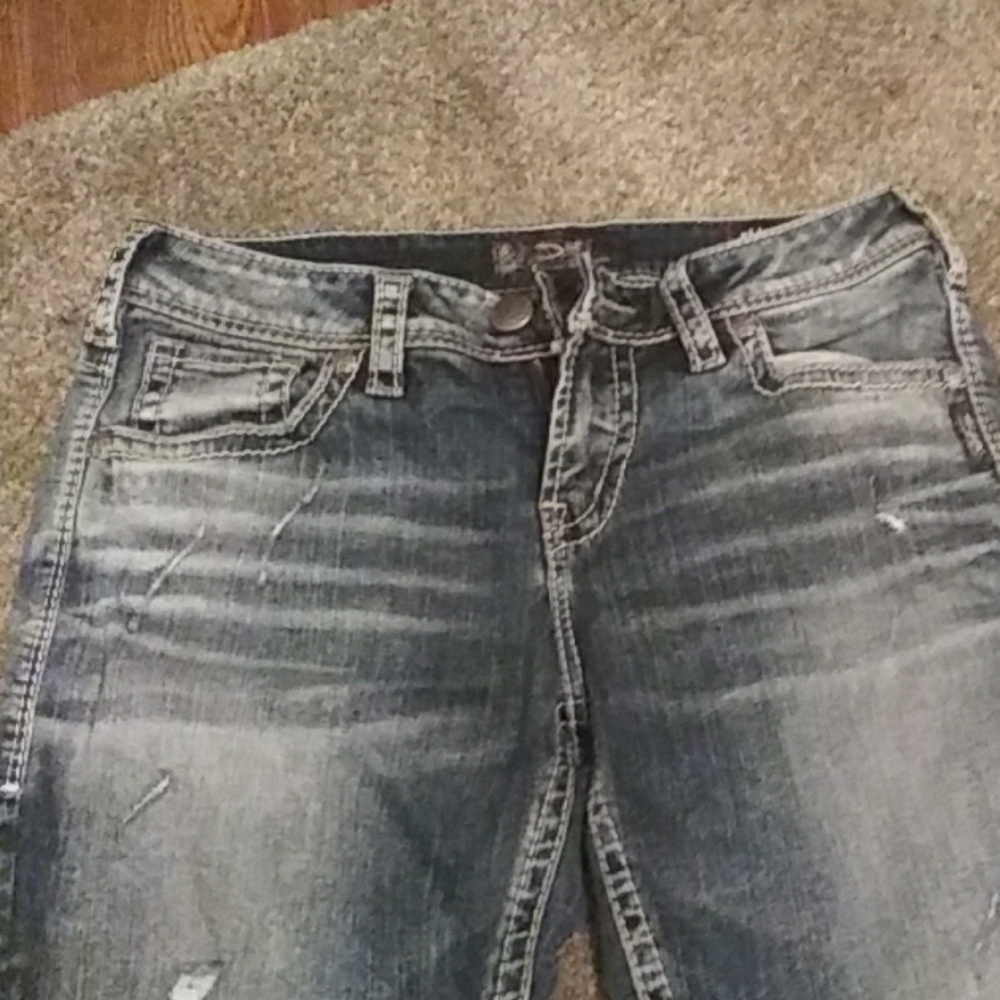 Silver boyfriend jeans
